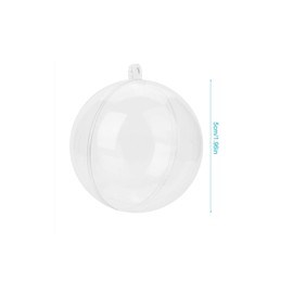 20 Pcs Fillable Ornament Balls Clear DIY Plastic Reusable Ball Christmas Decoration Tree Ball Party Home Decoration Gift(5mm)