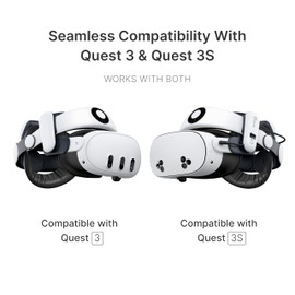 BOBOVR S3 Pro Battery Strap Accessories,Head Air Cooling System and 10000mah Hot-swappable Battery Pack,Compatible with Meta Quest 3/Quest 3S