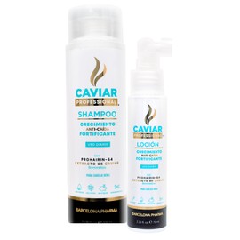 Shampoo y Loción Anti Caída Fortificante | Crecimiento Capilar | Extracto de caviar | Libre de sulfatos y parabenos