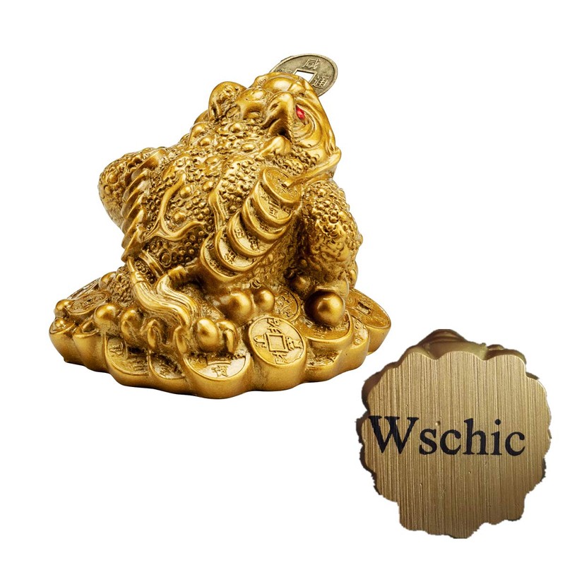 Wschic Feng Shui Money Frog, Lucky Money Toad Decorations,Ideal for