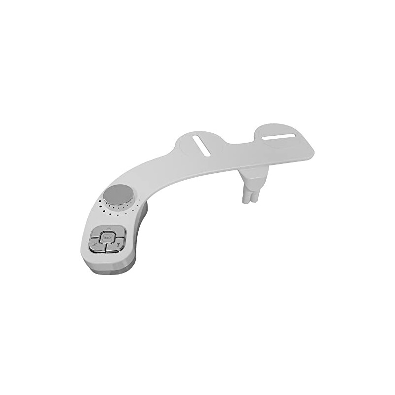 Push Button Bidet with Adjustable Mounting Plates, Compact Design with