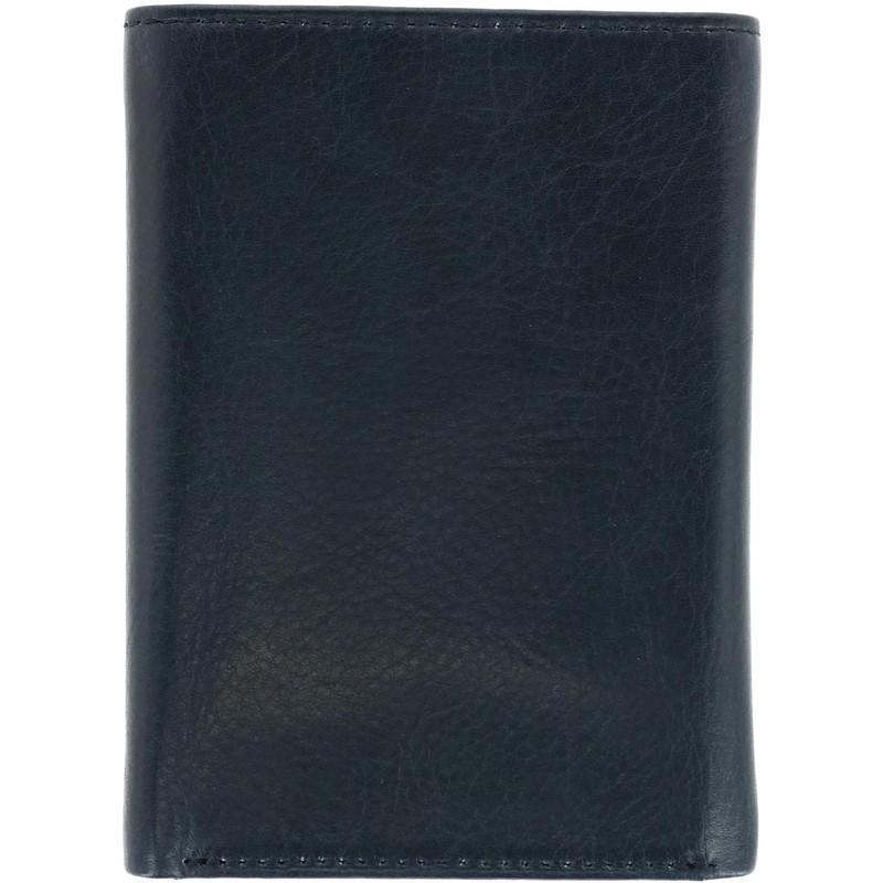 Mancini Bellagio Top Grain Leather RFID Secure Trifold, Black