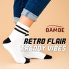 Forever Bambe Mini Crew Socks for Women, Soft Terrycloth Cushioned