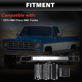 USTAR Center Dash AC Vent Plate Cover Kit Compatible with Chevy GMC Trucks 1973-1980 Replace# 3979751 14014536