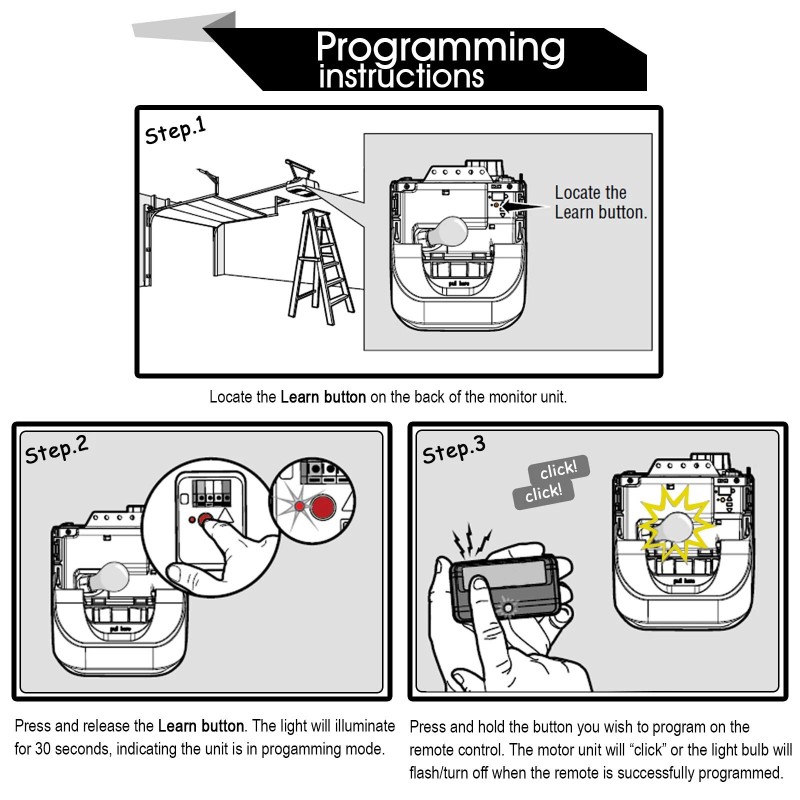Need-A-Remote 2 Replacement For Chamberlain 950CB 1-Button Remote 390MHz Garage