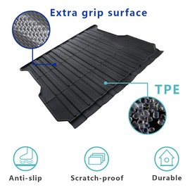 BestEvMod for Rivian R1T Truck Bed Mat Liner Foldable Accessories Pickup Heavyweight Bed Mat All-Weather Protection Compatible with Rivian R1T 2022 2023 2024 2025Accessories