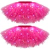 2 Pack LED Tutu Skirt Light up Tutus 5 Layered