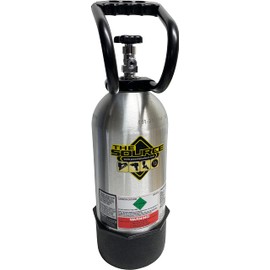 The SOURCE 10LB Co2 Cylinder with Valve, Protective Regulator Guard and Tank Boot, your choice of color! (Brushed Clear Coat)