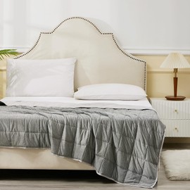 CODUM Weighted Blanket 10 Pounds Twin Size, Cooling Blanket for Hot Sleepers, Soft Bed Blanket Universal to All Seasons, 48''x72'' 10 LBS, Grey