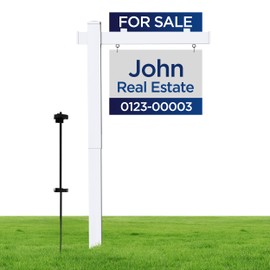 Real Estate Sign Posts Real Estate Signs Holder Realtor Sign Post 6ft Tall Made of Vinyl PVC Holds for Sale Yard Signs Up To 24 Inch