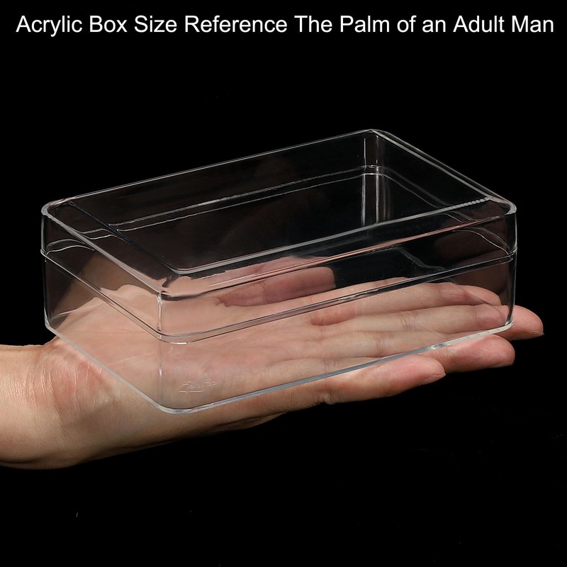 PATIKIL Acrylic Lid Box 15 x 10 x 5 cm