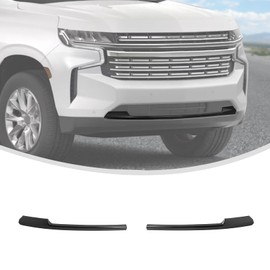 Linskip Front Bumper Lip Vent Trim Compatible with 2021-2024 Chevy Suburban & Tahoe, Carbon Fiber Black Front Lower Grille Molding for Suburban Exterior Accessories