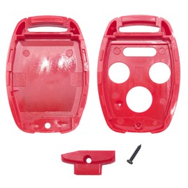 4 Buttons Uncut Key Fob Cover Case fit for Honda 2003-2012 Accord 2006-2013 Civic EX 2009-2015 Pilot 2005-2006 CR-V Ridgeline Oldyssey Keyless Entry Key Fob Shell