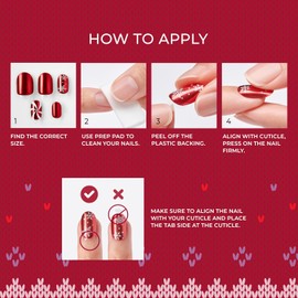 KISS imPRESS Holiday Press On Nails, ‘Please Santa’, Green, Short Oval, Magnetic Powder Effect, Improved Super Hold Adhesive, 30 Fake Nails, Prep Pad, Mini Nail File, & Manicure Stick