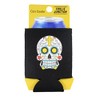 Sugar Skull Graphic Collapsible Can Coolie Black