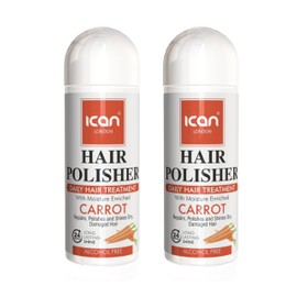 Ican London Carrot Oil Hair Polisher Daily Hair Treatment Serum, 2 x 207ml