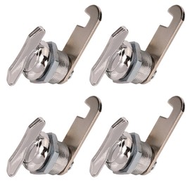 4 Pcs Keyless Compartment Lock 5/8 Inch Thumb Operated Cam Lock Zinc Alloy Non-Locking Compartment Lock for RV Storage Locks Drawers Mailbox Toolbox Lock Replacement Set (5/8 Inch (4 PCS))