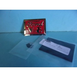 Ford 1940 Ford Deluxe trunk lid emblem  Red Coupe Sedan Convertible mount pad , clips