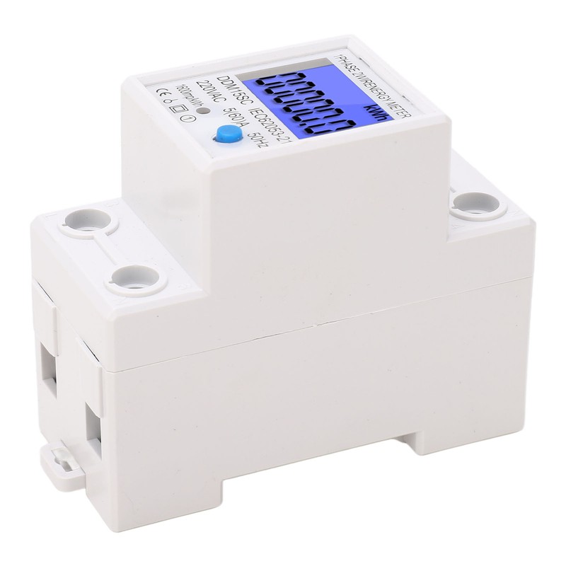 LCD Digital Energy Meter Single Phase 2P Electricity Usage Monitor