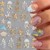 5D Nail Stickers for Nail Art, 2Pcs Summer Nail Decals