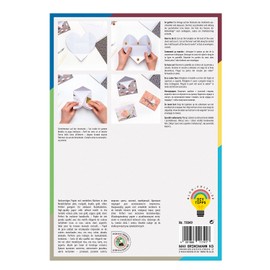 folia 11849 Designer Paper Pad Hotfoil, DIN A4, 165 g/m², 12 Sheets Assorted in Various Designs, High-Quality Illustrated Paper with Hot Foil Application