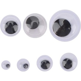Ojos de juguete móviles negros, 800 unidades con caja de almacenamiento floral, ojos plásticos para manualidades, muñecas osos y peluches, for bricolaje creativo y reparación artesanal
