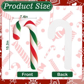 24 Pieces Christmas Candy Cane Outdoor Lawn Yard Sign Candy Yard Stakes Christmas Holiday Garden Decor with Waterproof Corrugated Cardboard for Xmas Pathway Walkway Decorations (Candy Cane Style)