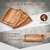 Kigley 10 Pcs Wooden Dinner Plates Cutting Boards Bulk for