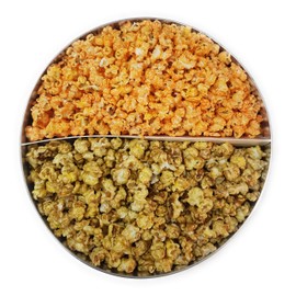 C.R. Frank Popcorn - Gourmet Popcorn Tin, 2 Gallon, Dazzling (2 Way, Cheese and Caramel)