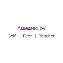 SuperStickers Assessment Stamper for teachers: Assessed by Self/Peer/Teacher - Purple Ink