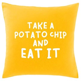 Hippowarehouse Take a potato chip and eat it Printed bedroom accessory cushion cover case 41x41cm