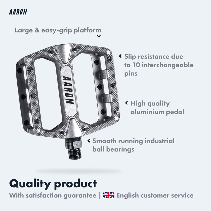 AARON - Rock Aluminium Mountain Bike Pedals with Industrial Ball