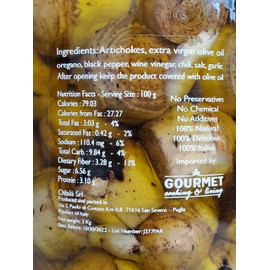 Grilled Artichokes in Extra Virgin Olive Oil, Puglia, Italy - 3kg (6.6 lb)