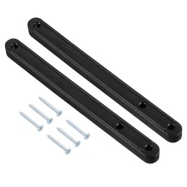 uxcell Drawer Slides, 5Set 180mm - Plastic Drawer Rails with Screw, Side Mounted Grooved Guide Rail for Cabinet Drawer Bedside Table Wardrobe Dresser (Black)