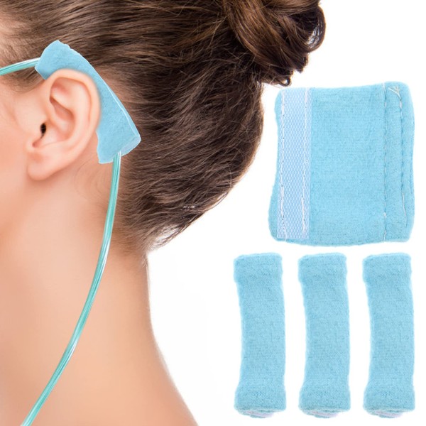 Beavorty 4pcs Nasal Cannula Wraps Cannula Ear Cushion Soft Ear Savers Masks Ear Protectors Extender Fabric Ear Grips Eyeglass Hooks for Kid Adults