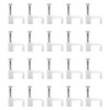 100 Pack Cable Clips, 8 mm White Flat Ethernet Wire