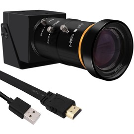 HDMI USB Camera, Rabbitroom 4K UHD 30FPS Webcam 10x Optical Zoom 5-50mm Manual Focus Zoom Camera H.265 USB HDMI Simultaneous Output 2x Digital Zoom Webcam Computer Camera PC Camera Streaming Webcam