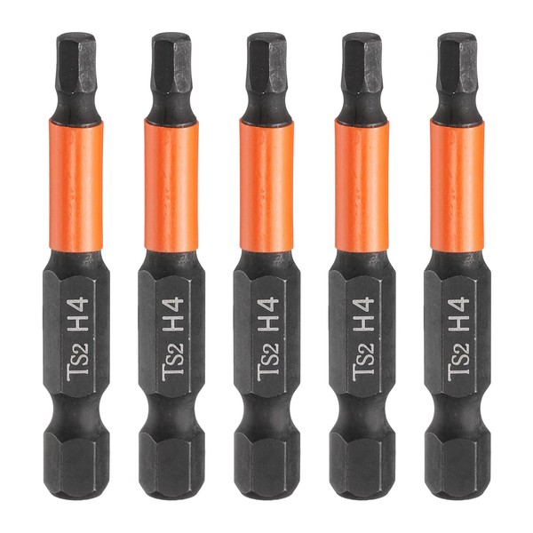 HARFINGTON 5pcs Hex Head Wrench Drill Bit 4mm(H4) Metric 1/4"