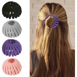 Pinzas para el Pelo con Forma de Nido de Pájaro, Soporte Extensible para Coleta de Caballo para Mujer, Bird Nest Magic Hair Clip - Expandable Hair Bun Maker Hair Accessories (C)