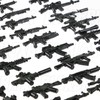 BloxBrix 88 pcs Weapons-Machine-Guns-Rifles Compatible with Major Brands, Minifigures-add-ons-Militarybase-Barracks-Toy-Soldiers-Police, WW2-Modern-Swat-Battle-Ammo-Belt-Decations