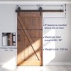 SMARTSTANDARD 6ft Heavy Duty Sliding Barn Door Hardware Kit, Black,