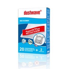 20x dustwave® PREMIUM-Staubsaugerbeutel für Oxygen Z 5500 » 5695 / Extradickes Vlies für Allergiker - Markenstaubfiltertüten "MicrofiltPlus®" Made in Germany + 2 Microfilter