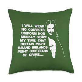 Fenian Clothing Bobby Sands Blanketman Irish Republican Throw Pillow, 18x18, Multicolor