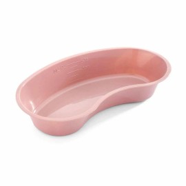 Comfort Axis Garduated 500 ml Kidney Shaped Plastic Emesis Basins, Rose (Pack of 12)