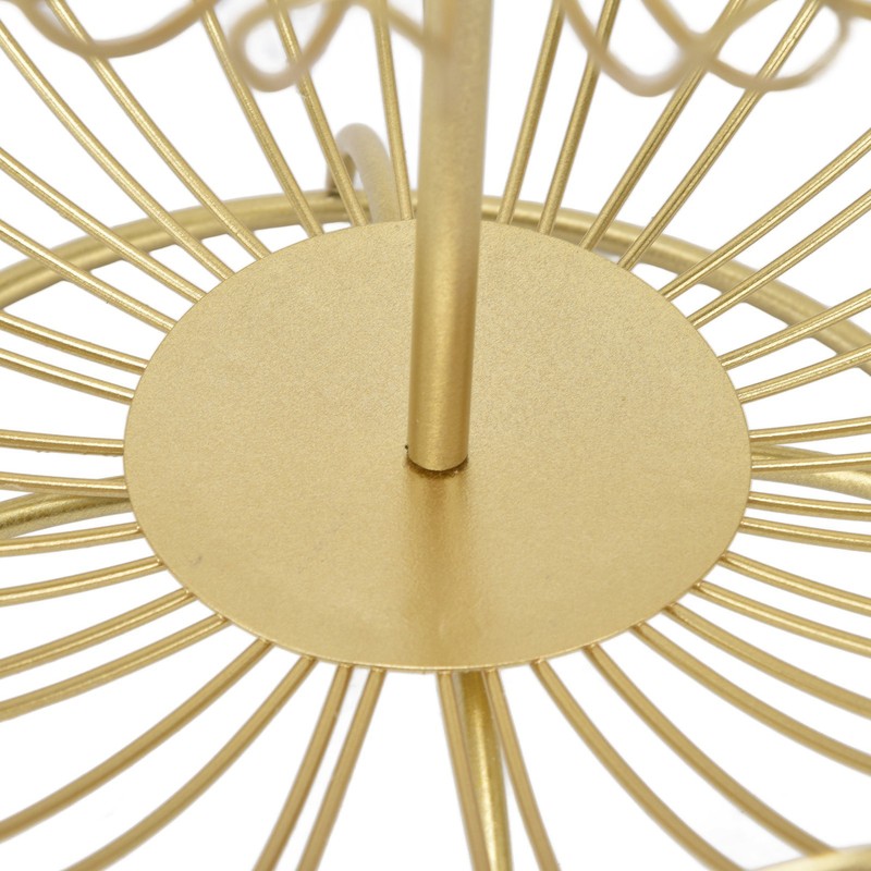 2 Tier Fruit Bowl Modern Nordic Design Geometric Detachable Gold