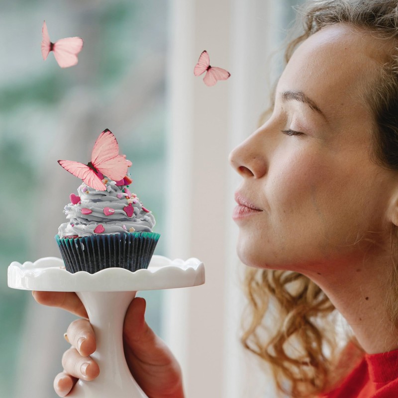 Sugar Robot Edible Butterflies for Cake Decorating - Small Pastel