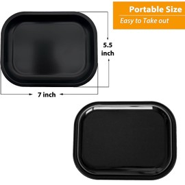 LOSTABA LOSTABA Rolling Tray with Magnetic Lid, Rolling Trays with Cover, Metal Tray with Cover. Come with Sticker (7x5)