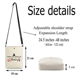 FUSTMW Wizard Oz Gifts There's No Place Like Home Crossbody Bag Movie Cross Body Bucket Bag with Adjustable Shoulder Strap, Home Body Bag