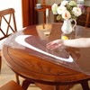 OstepDecor Round Clear Table Protector 44 Inch Thick Clear Table