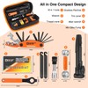 Bicycle Repair Bag With Tire Pump, Portable Tool Kit for